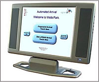 desk and wall kiosk