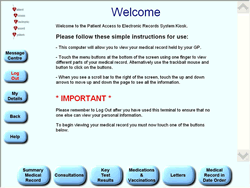 welcome page